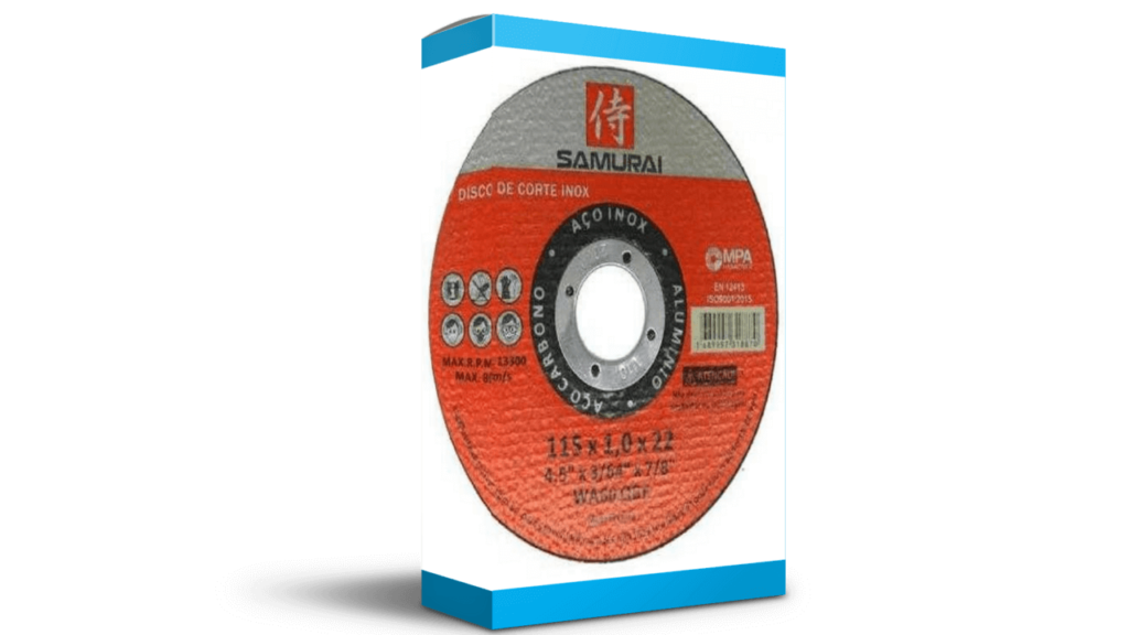 Disco de Corte SAMURAI (115 x1.0x22-Aço/Inox) R$ 2,00